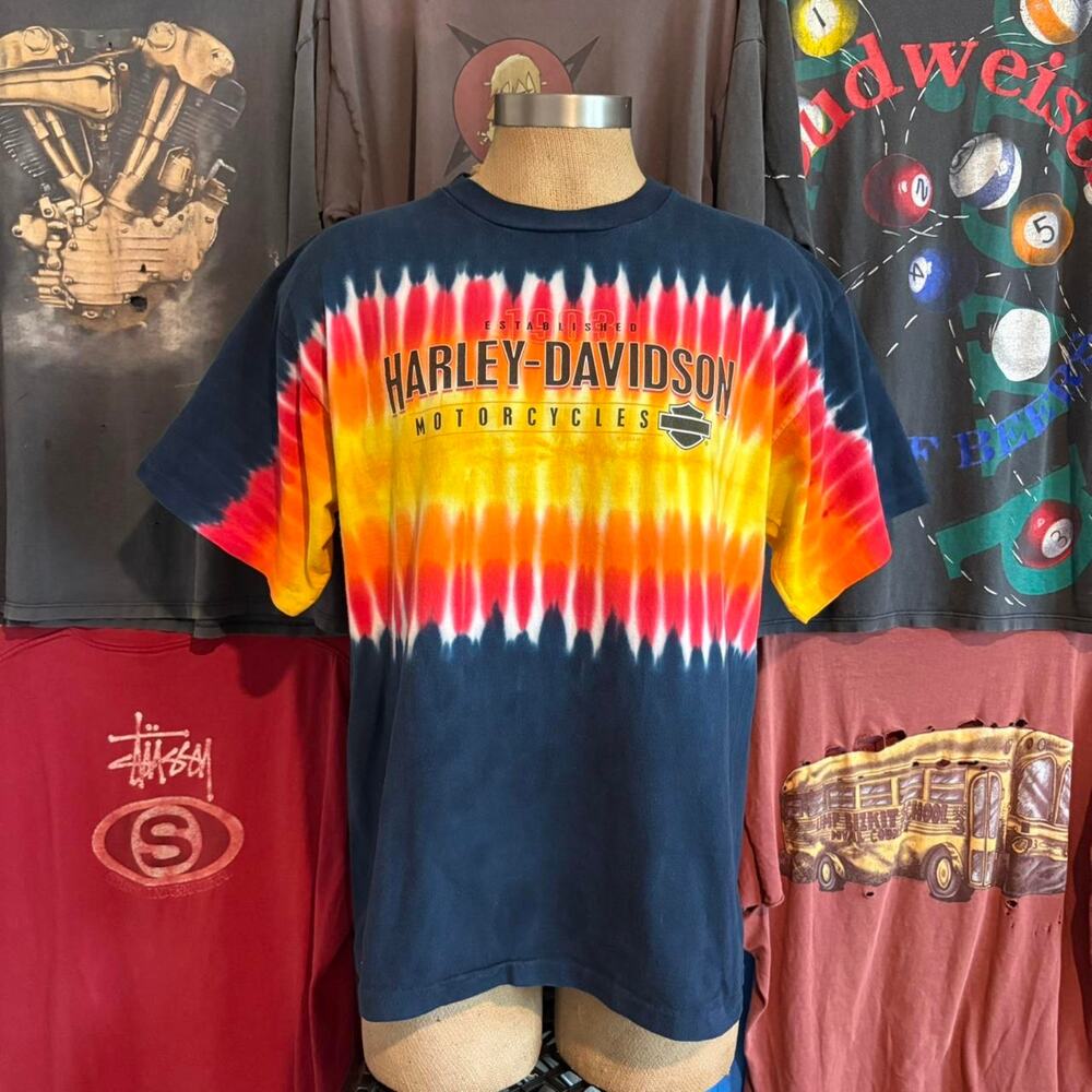Vintage 2000s Tie Dye Harley Davidson T-shirt